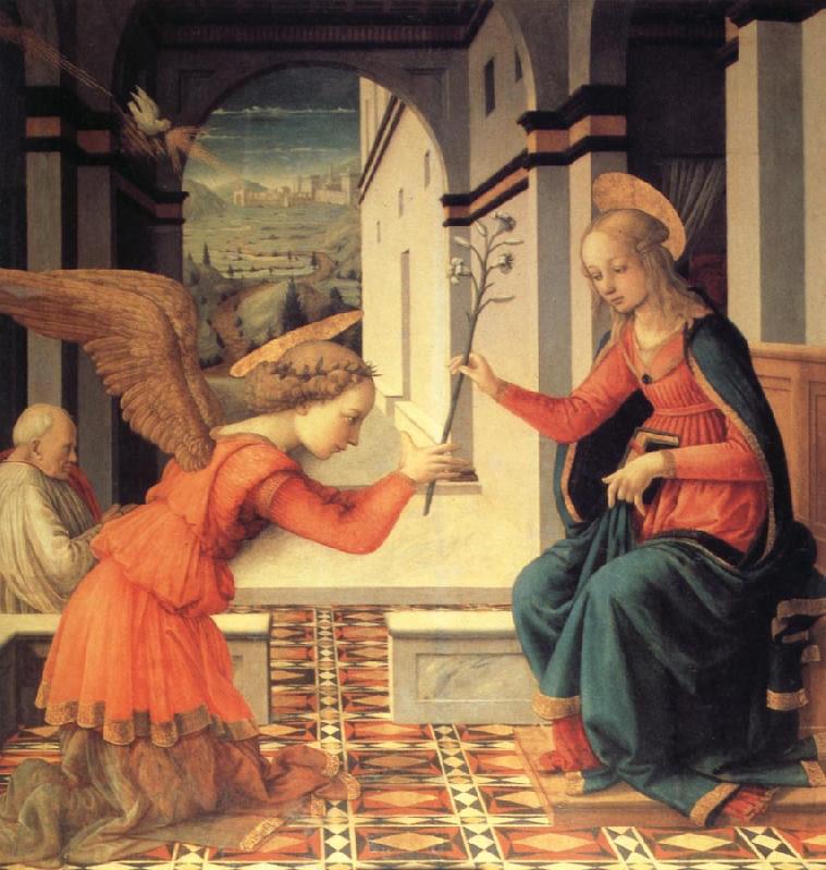 Fra Filippo Lippi The Annunciation with Donor oil painting picture